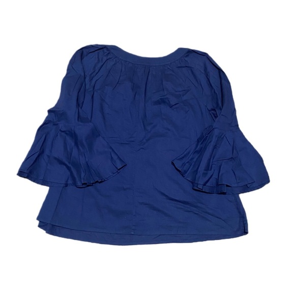 Eshakti eshakti Women’s Bell Sleeve Navy Blue Embroidered Blouse Top Sz 2xl - Picture 2 of 4